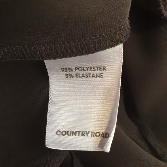 Country Road Black Sleeveless Shift Dress Sz 12 pockets casual office shirtdress - Picture 5 of 6
